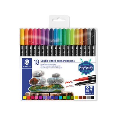 Sada alkoholových popisovačov, Staedtler, Design Journey, obojstranná - 18 ks