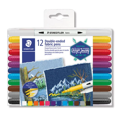Sada fixiek na textil, Staedtler, Design Journey, obojstranná - 12 ks