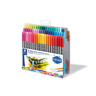 Sada extra tenkých popisovačov, Staedtler, Design Journey, obojstranná - 120 ks