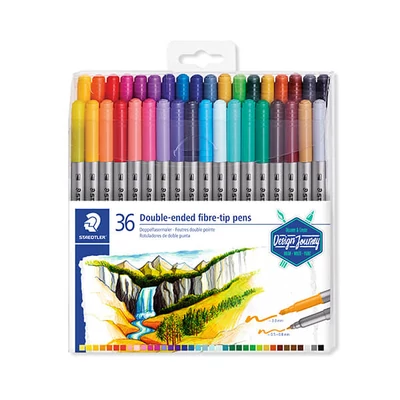 Sada extra tenkých popisovačov, Staedtler, Design Journey, obojstranná - 36 ks