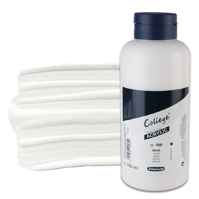 Akrylová farba Schmincke College, 750 ml - 100, white
