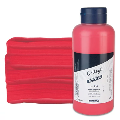 Akrylová farba Schmincke College, 750 ml - 310, permanent red