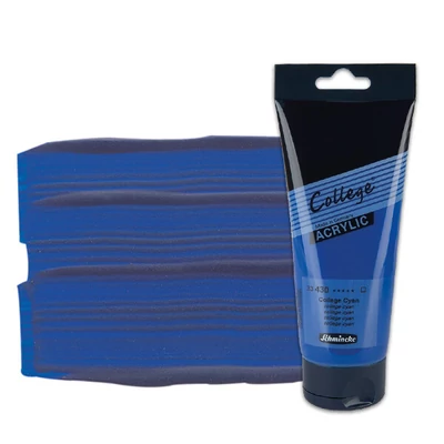 Akrylová farba Schmincke College, 200 ml - 430, college cyan