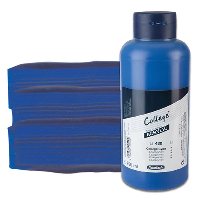 Akrylová farba Schmincke College, 750 ml - 430, college cyan