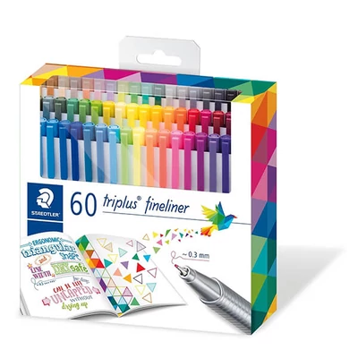 Sada extra tenkých popisovačov, Staedtler, Triplus - 60 ks