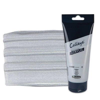 Akrylová farba Schmincke College, 200 ml - 800, silver