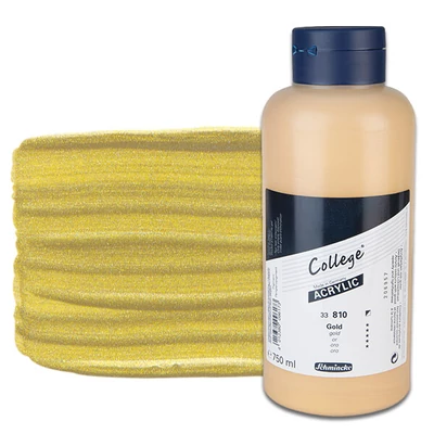 Akrylová farba Schmincke College, 750 ml - 810, gold