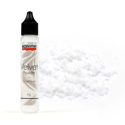 Zamatový prášok, 30 ml - biely, 4 g