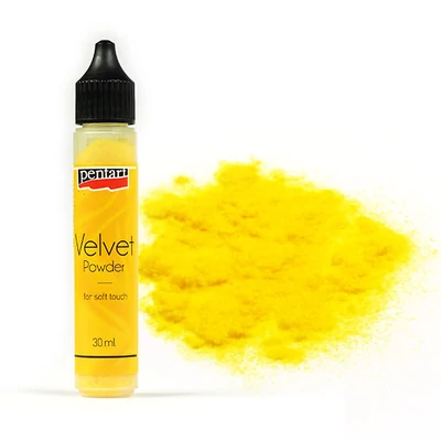 Zamatový prášok, 30 ml - citrínovo žltý, 4 g