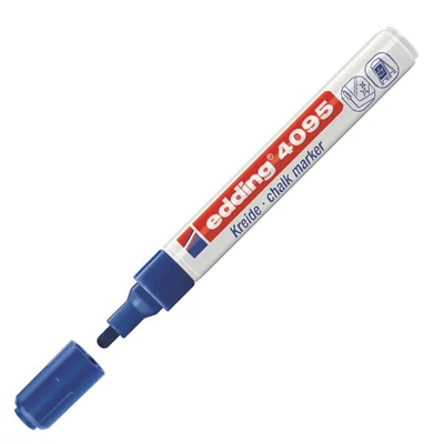 Kriedový marker, tekutá krieda, EDDING 4095 - modrý