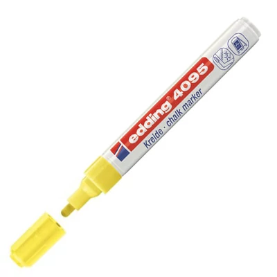 Kriedový marker, tekutá krieda, EDDING 4095 - neónovo žltý