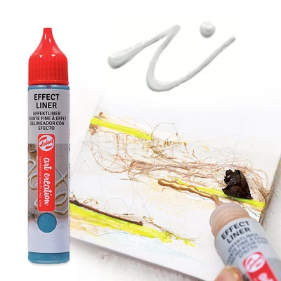 Art Creation Effect Liner, univerzálna farba s 3D efektom, 28 ml - 1001 Pure white