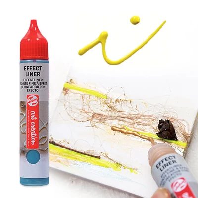 Art Creation Effect Liner, univerzálna farba s 3D efektom, 28 ml - 2002 Bright yellow