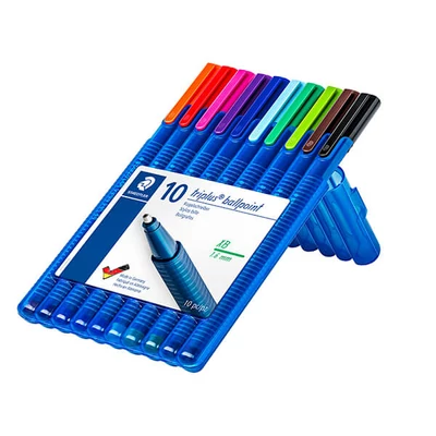 Sada guľôčkových pier, Staedtler, Triplus - 10 ks