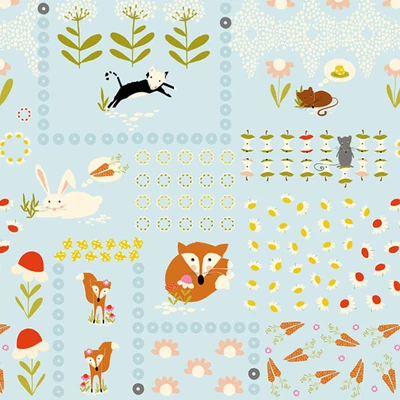 Patchworková tkanina - Stof - Daydreamers 4500-271 Panel, 60cm