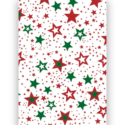 Priehľadný papier, A4 - hviezdy, červeno-zelený