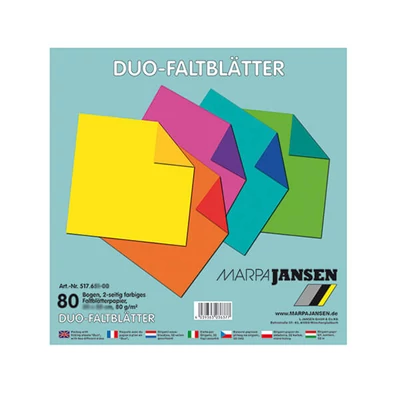 Papier na origami, Duo-Color - 80 g, 80 ks, 15x15 cm