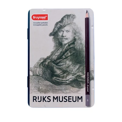 Sada grafitových ceruziek Bruynzeel Rijks Museum - 12 ks, Rembrandt: Autoportrét
