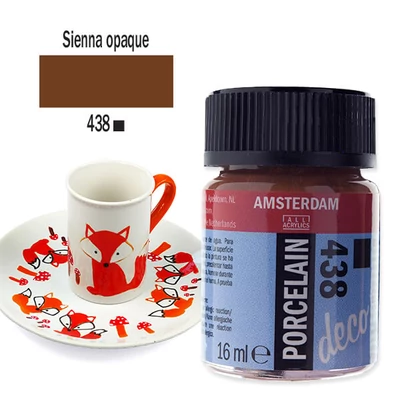 Farba na porcelán Amsterdam 16 ml - siena, krycia, 438