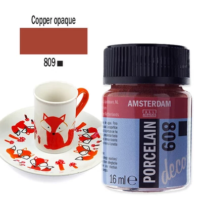 Farba na porcelán Amsterdam 16 ml - meď, krycia, 809