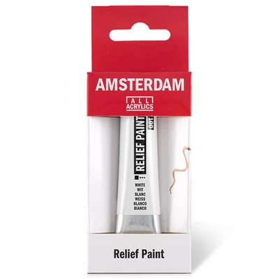 Kontúrovacia farba Amsterdam Relief Paint, nevypaľovacia, 20 ml - biela, 100