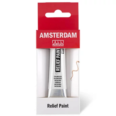 Kontúrovacia farba Amsterdam Relief Paint, nevypaľovacia, 20 ml - bezfarebná, 120