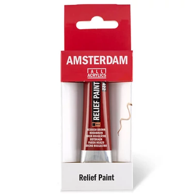 Kontúrovacia farba Amsterdam Relief Paint, nevypaľovacia, 20 ml - červenohnedá, 422
