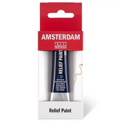 Kontúrovacia farba Amsterdam Relief Paint, nevypaľovacia, 20 ml - tmavo modrá, 502