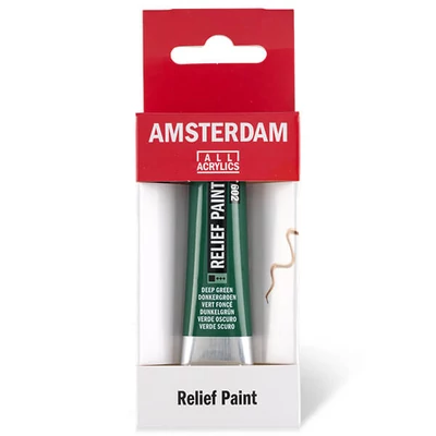 Kontúrovacia farba Amsterdam Relief Paint, nevypaľovacia, 20 ml - tmavozelená, 602