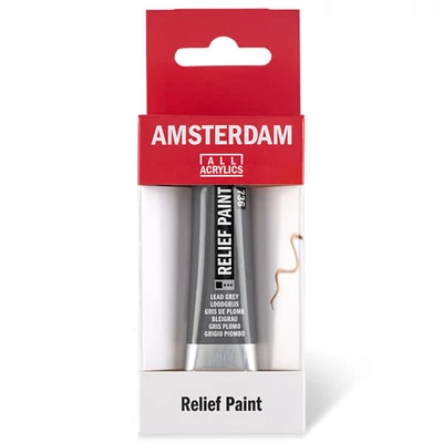 Kontúrovacia farba Amsterdam Relief Paint, nevypaľovacia, 20 ml - sivá, 736