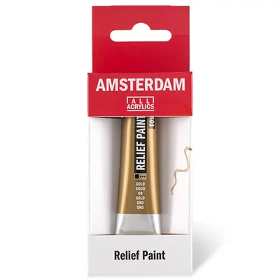 Kontúrovacia farba Amsterdam Relief Paint, nevypaľovacia, 20 ml - zlatá, 801