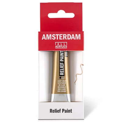 Kontúrovacia farba Amsterdam Relief Paint, nevypaľovacia, 20 ml - svetlo zlatá, 802