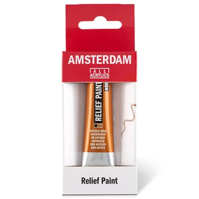 Kontúrovacia farba Amsterdam Relief Paint, nevypaľovacia, 20 ml - antická zlatá, 814