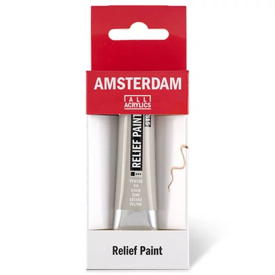 Kontúrovacia farba Amsterdam Relief Paint, nevypaľovacia, 20 ml - cín, 815
