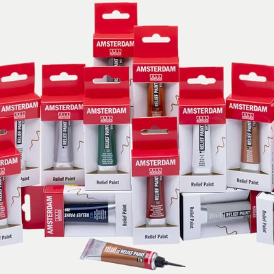 Kontúrovacia farba Amsterdam Relief Paint, nevypaľovacia, 20 ml - v rôznych farbách