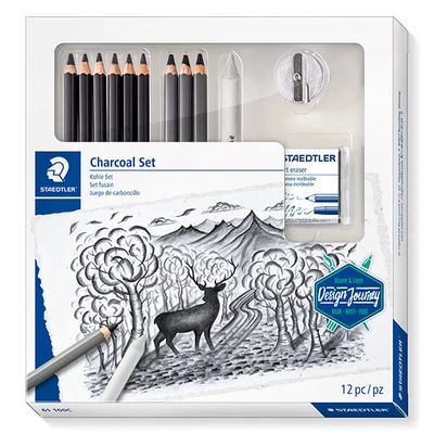 Sada grafitových ceruziek, Staedtler, Design Journey, Mars Lumograph, so strúhadlom a plastelínovou gumou