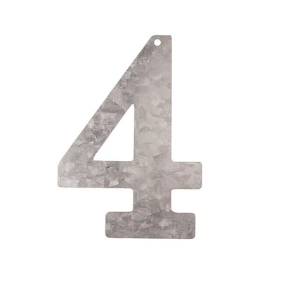 Číslo zo zinku - 4, 12 cm