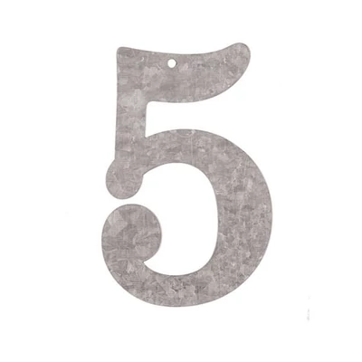Číslo zo zinku - 5, 12 cm