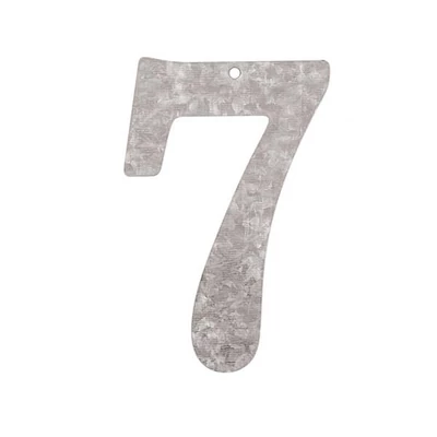 Číslo zo zinku - 7, 12 cm