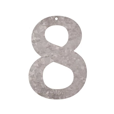 Číslo zo zinku - 8, 12 cm