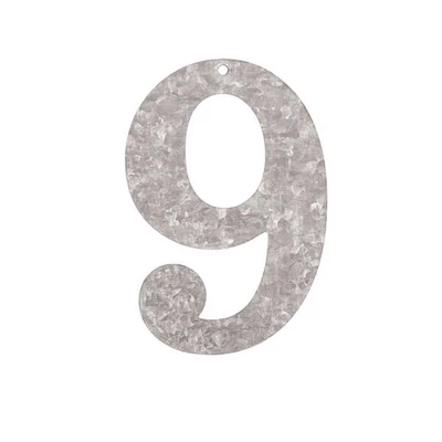 Číslo zo zinku - 9, 12 cm