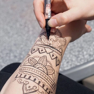 Tetovacie pero, Tattoo pen, 0,5-3 mm - henna