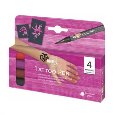 Sada tetovacích pier, Tattoo pen, 0,5-3 mm, 4 ks