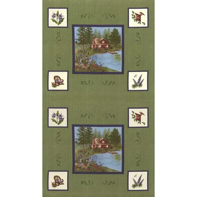 Akcia! Patchworková tkanina - Moda - Lady Slipper Lodge 6580-14 Panel, 60cm