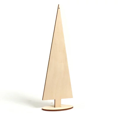 Drevená figúrka - Borovica s podstavcom, 25 cm
