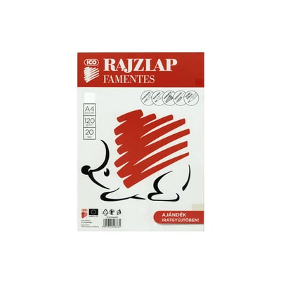 Papier na kreslenie, bezdrevný, ICO, Suni, 120 g - A4, 20 ks