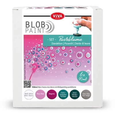 Sada bodkovacích farieb, Blob paint, 6x90 ml - Púpava