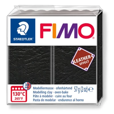 Modelovacia hmota do rúty FIMO Leather Effect, 57 g - čierna (8010-909)