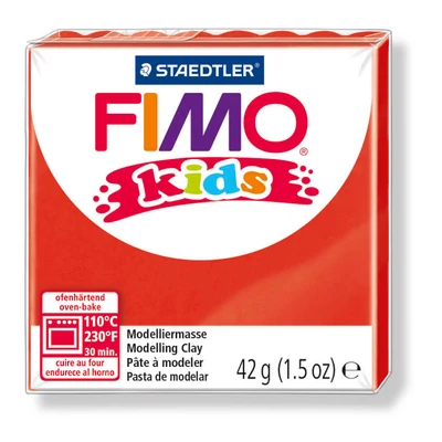 Modelovacia hmota do rúry FIMO Kids, 42 g - červená (8030-2)