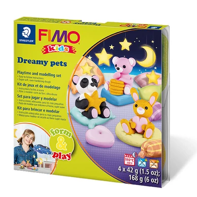 Modelovacia hmota do rúry FIMO Kids, Form & Play - 4x42 g - sen